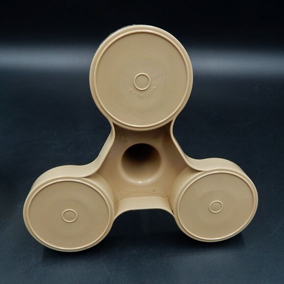 Vintage Tupperware 3 Cup Condiment Caddy Sheer Almond 758 733 Lids 2 Spoons - Picture 8 of 11